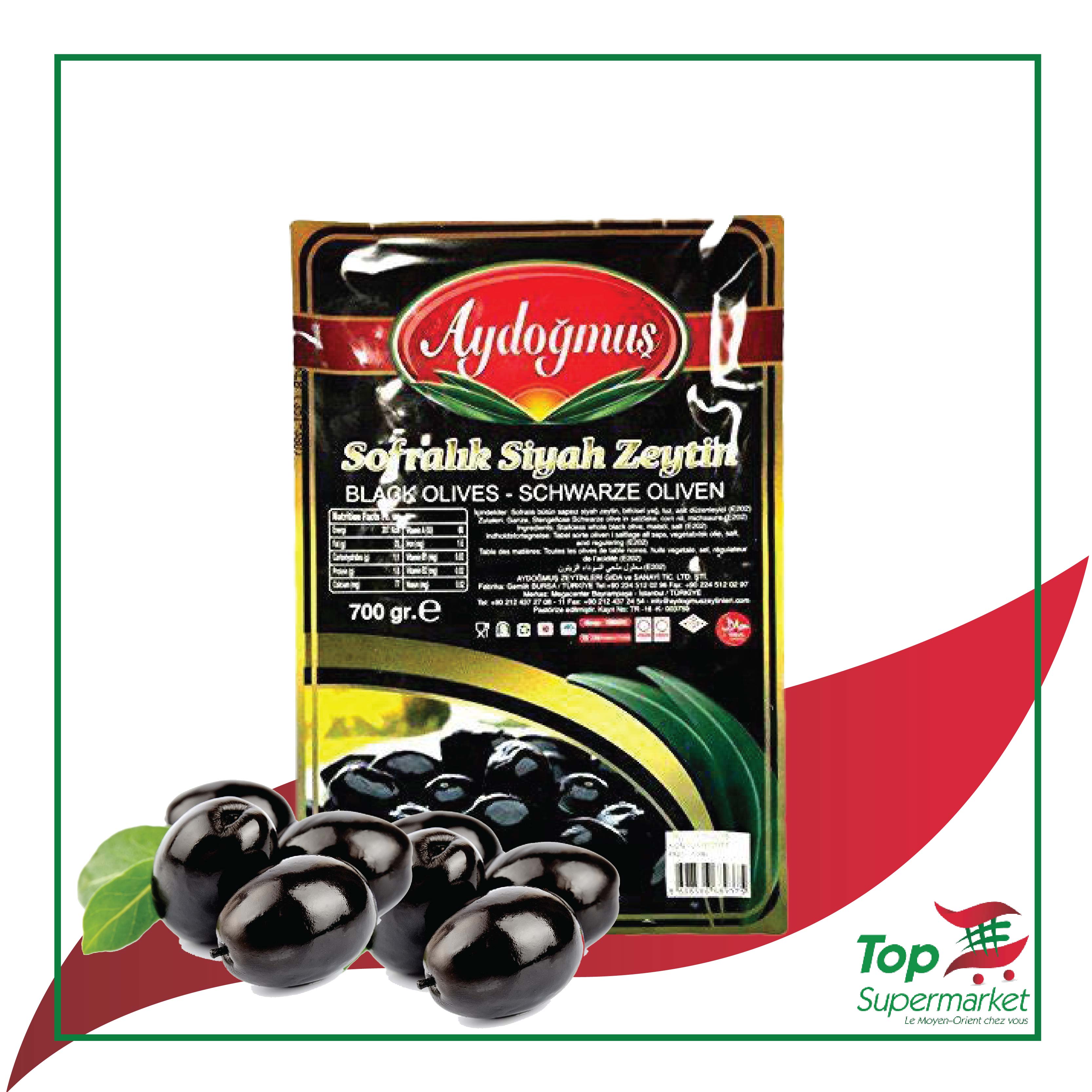 Aydogmus olives noires 700gr